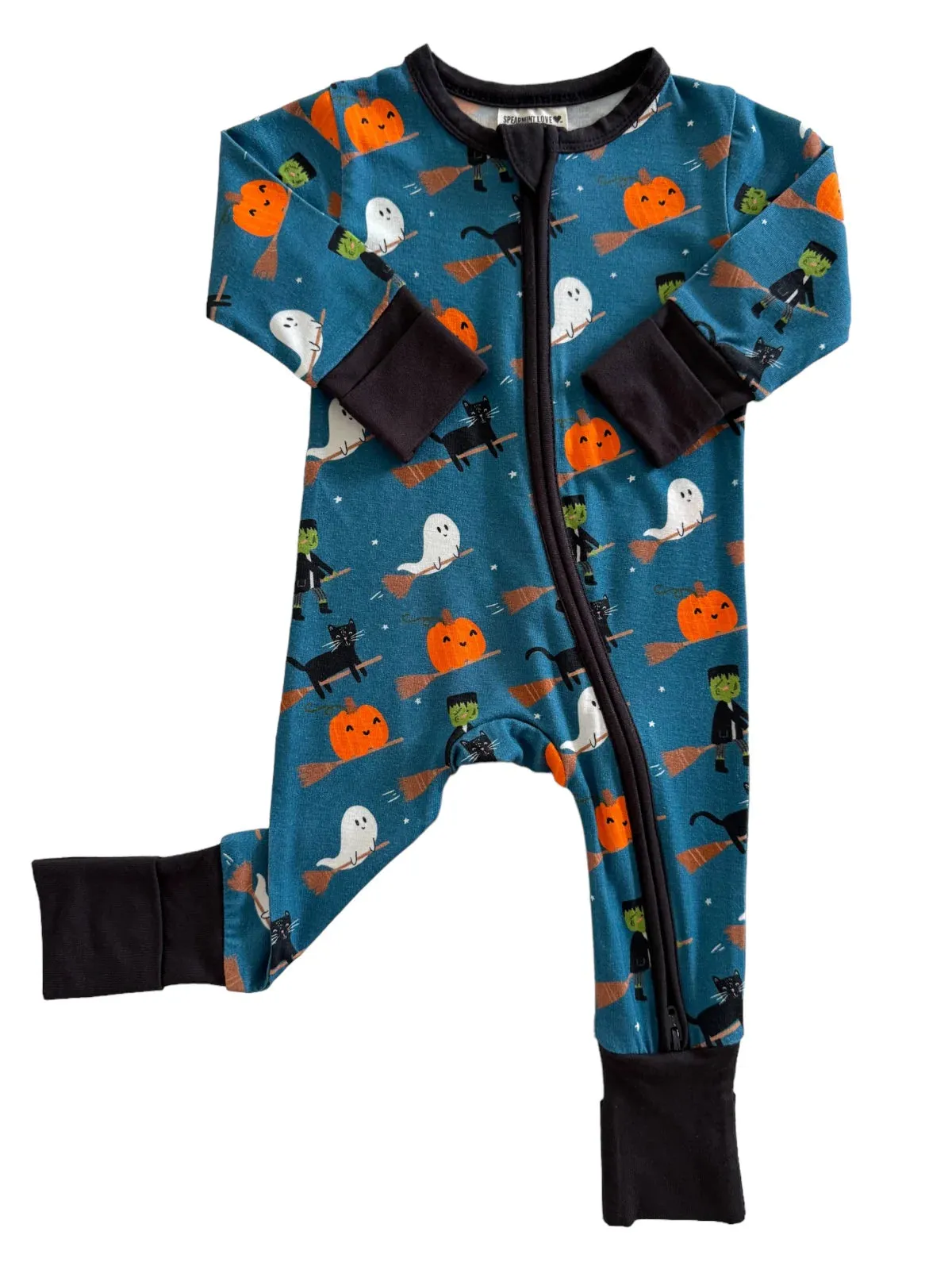 2-Way Convertible Zip Romper | Broomstick Friends Midnight