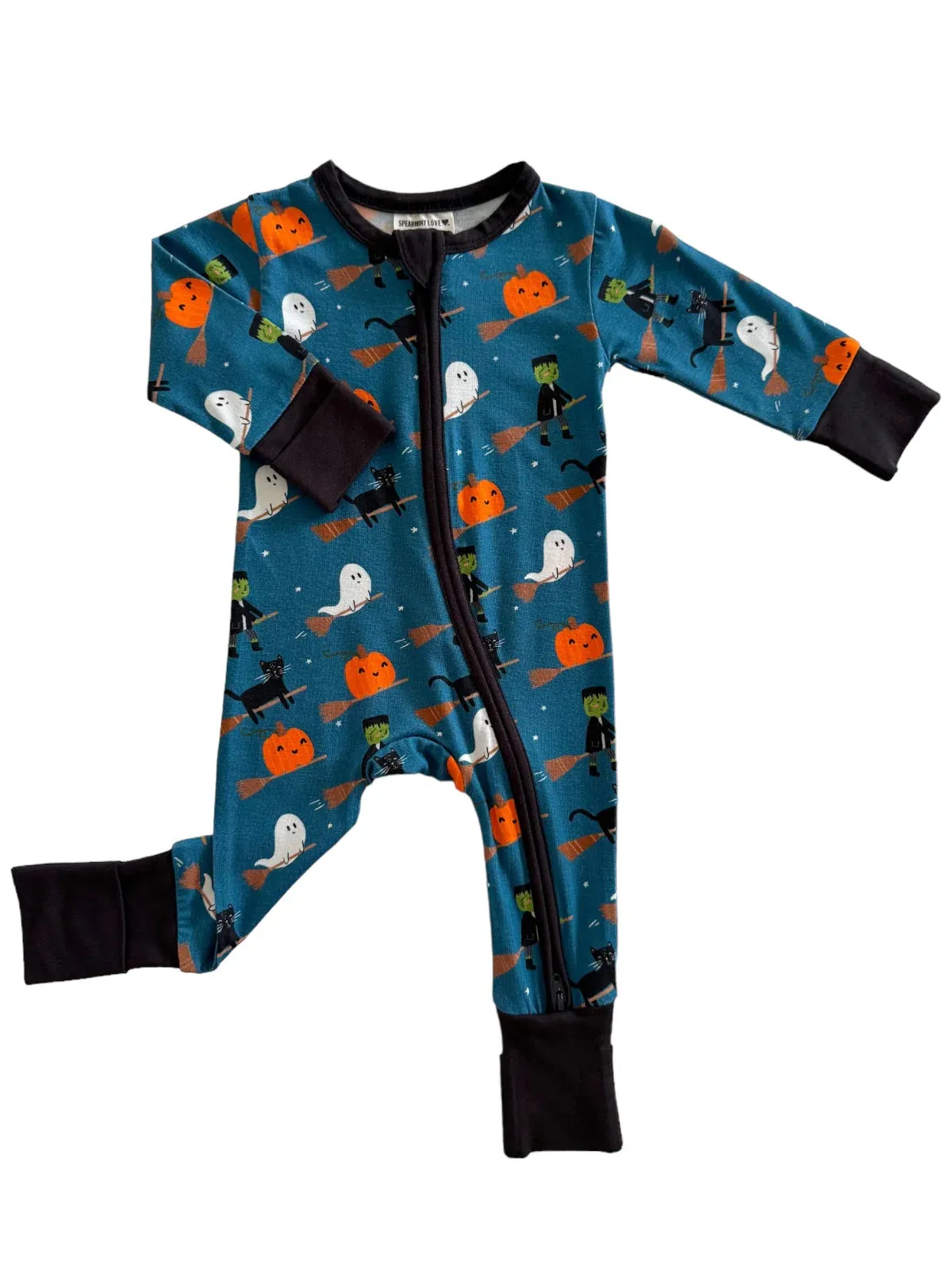 2-Way Convertible Zip Romper | Broomstick Friends Midnight