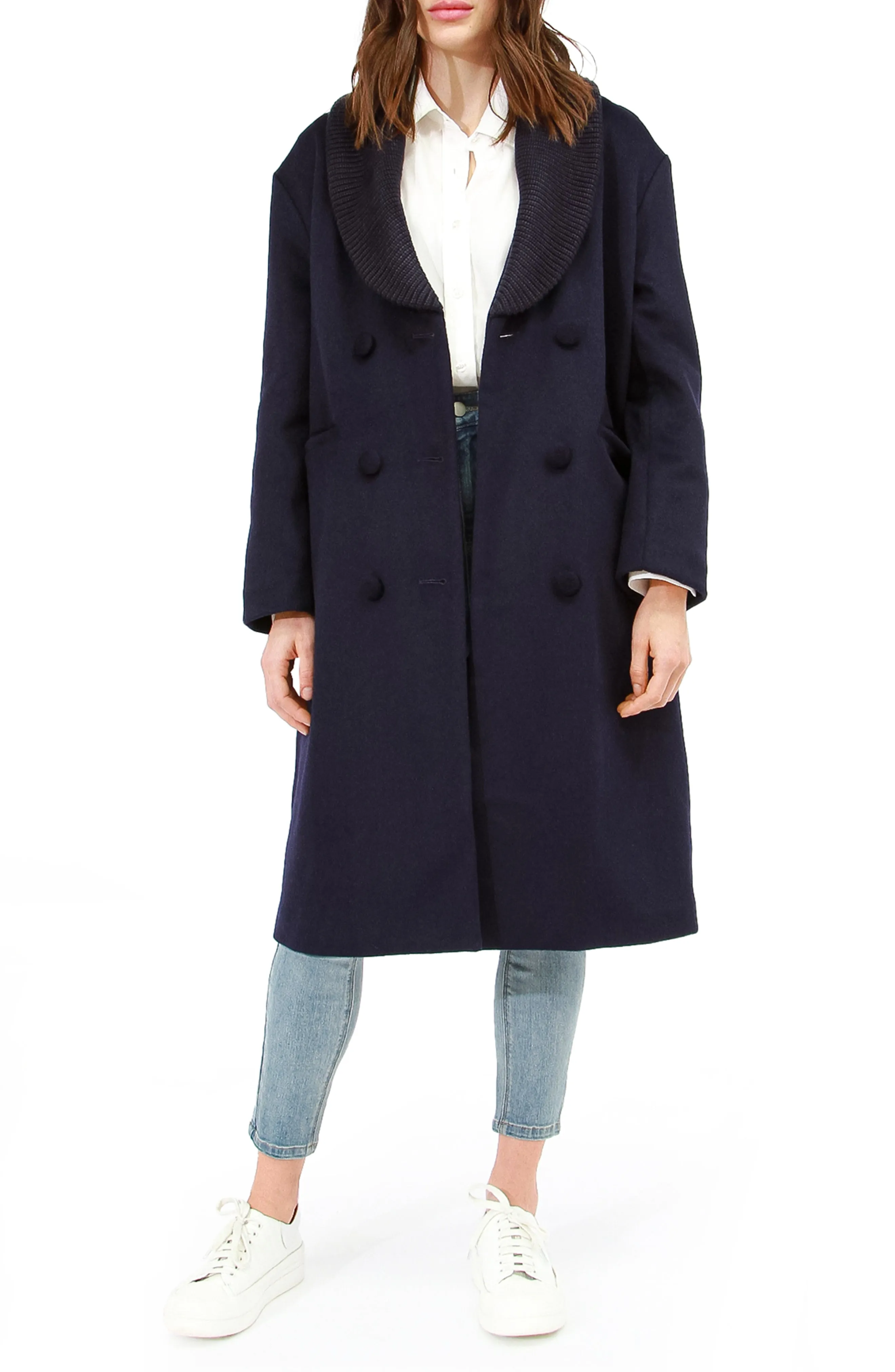 After Party Qulited Lining Coat - Navy