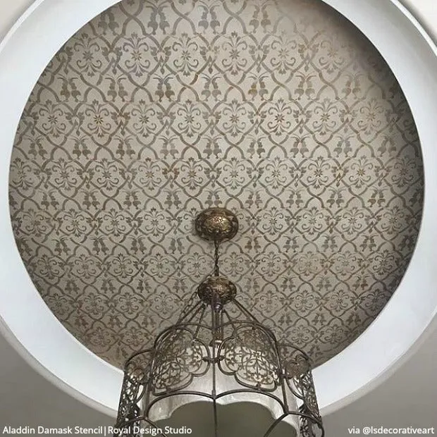 Aladdin Damask Wall Stencil