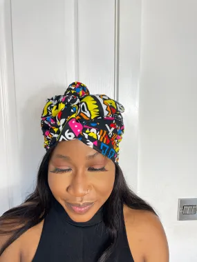 Alade Ankara Headwrap/Scarf | Yellow and Pink African Print