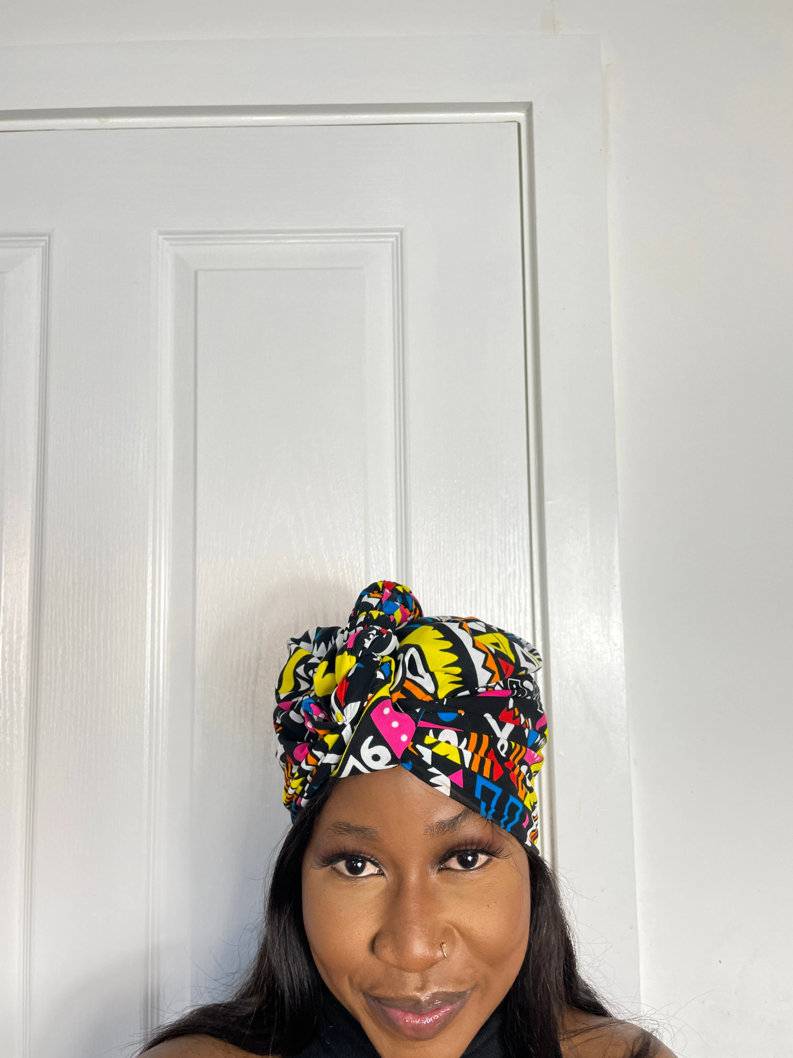 Alade Ankara Headwrap/Scarf | Yellow and Pink African Print