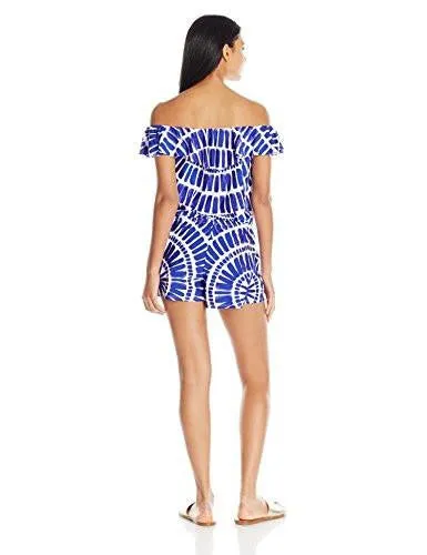 Algiers Offtheshoulder Romper Cover Up Indigoindigo M