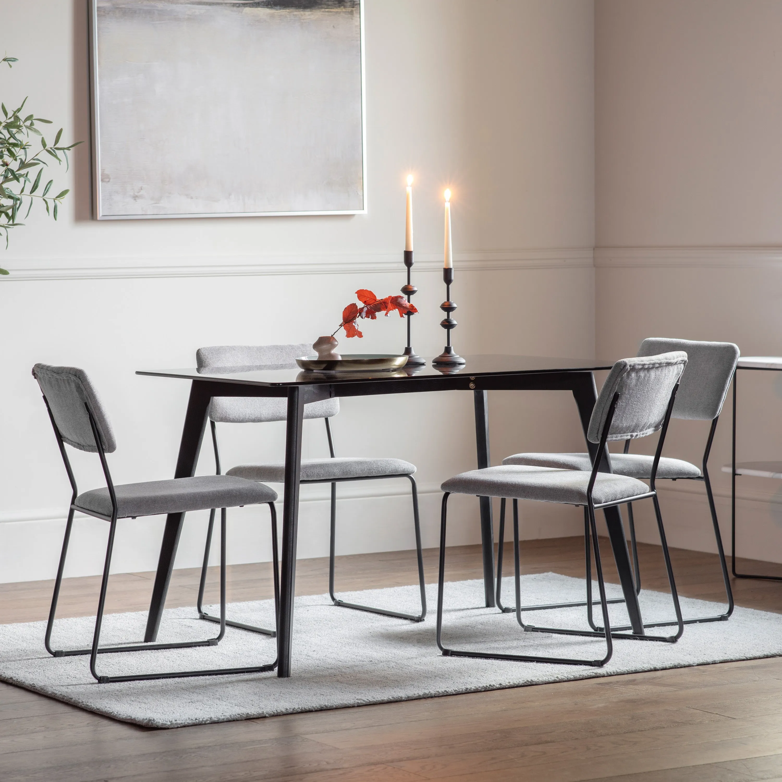 Amos Blair Rectangle Dining Table Black