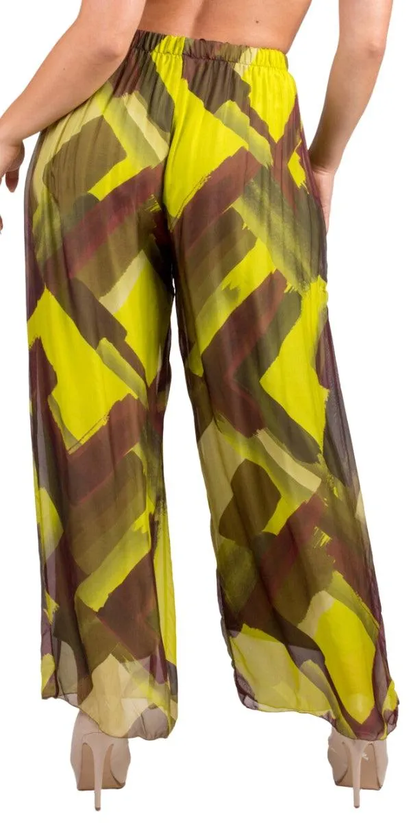 Angelo Brushstroke Silk Pant