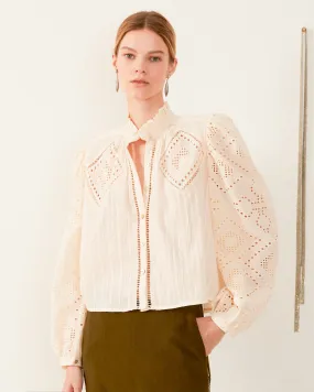 Annabel Pearl Eyelet Shirt