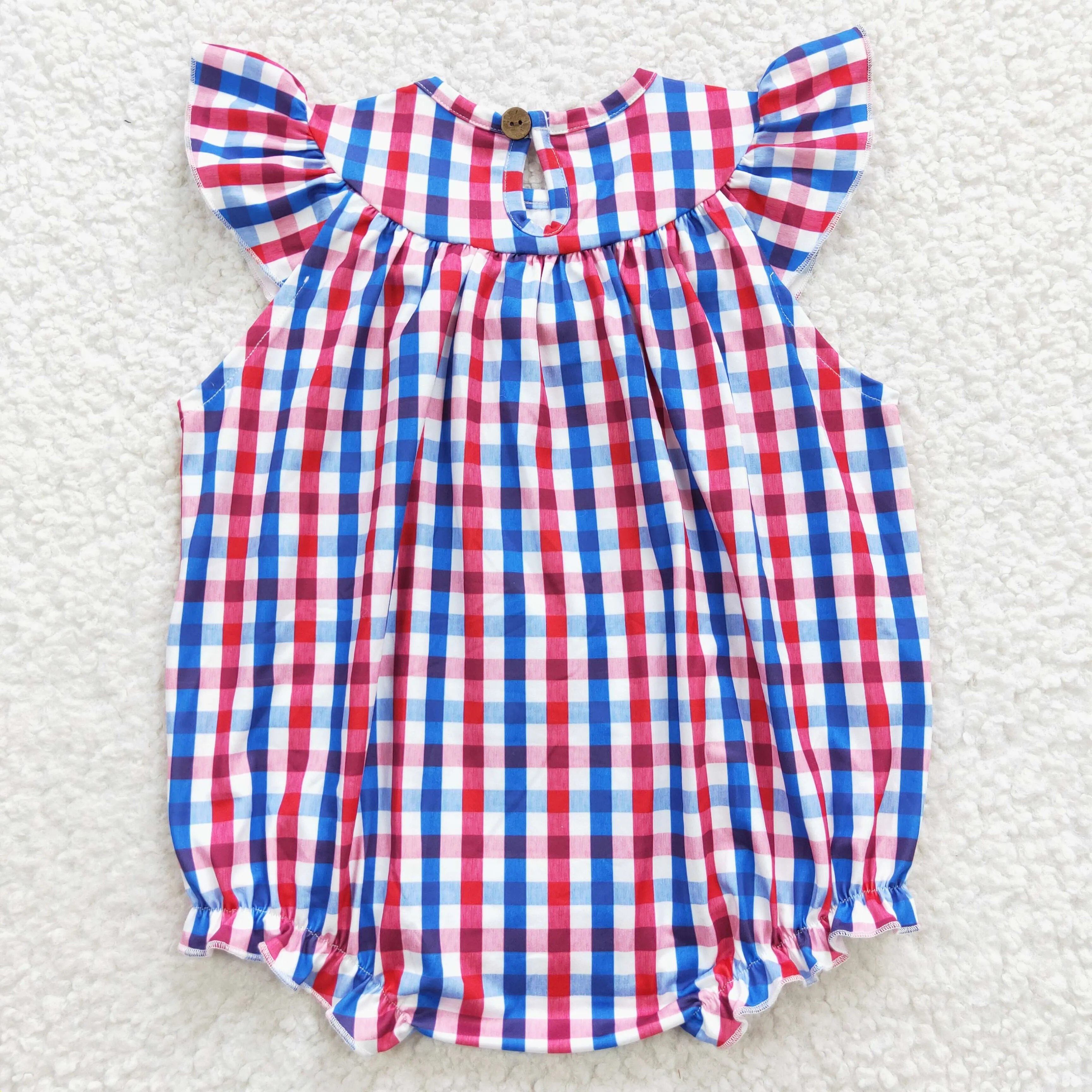 baby American flag embroidery onesie SR0388