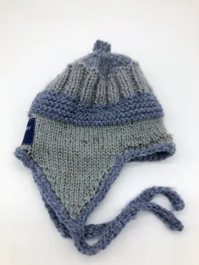 BABY  BEANIE - Grey /Blue