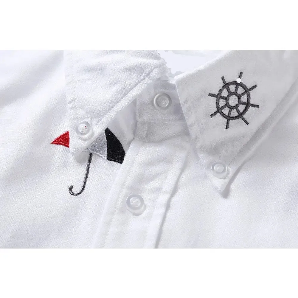 Bag And Umbrella Embroidered Shirts