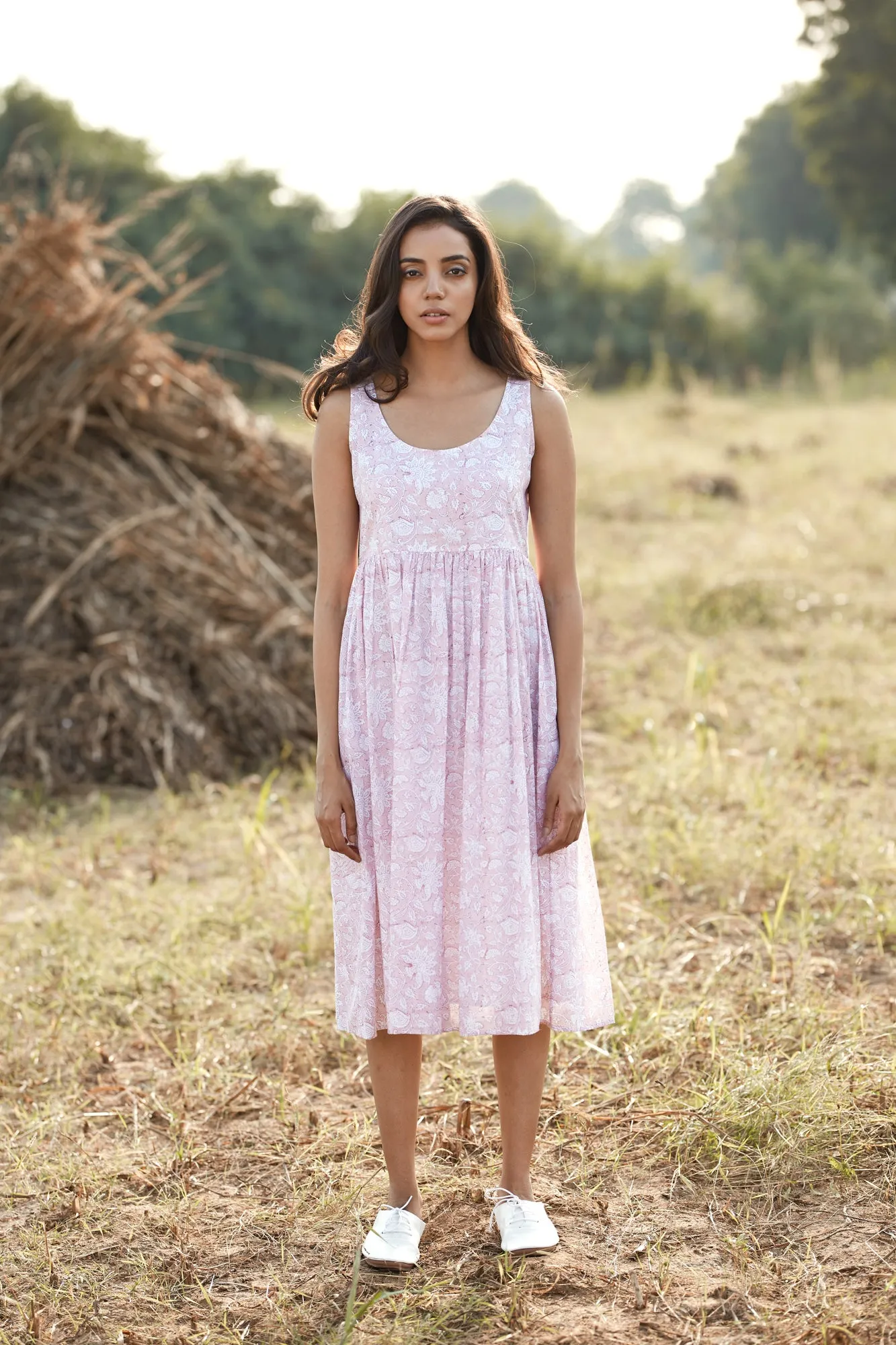 Bahar Dress - Floral in Rose