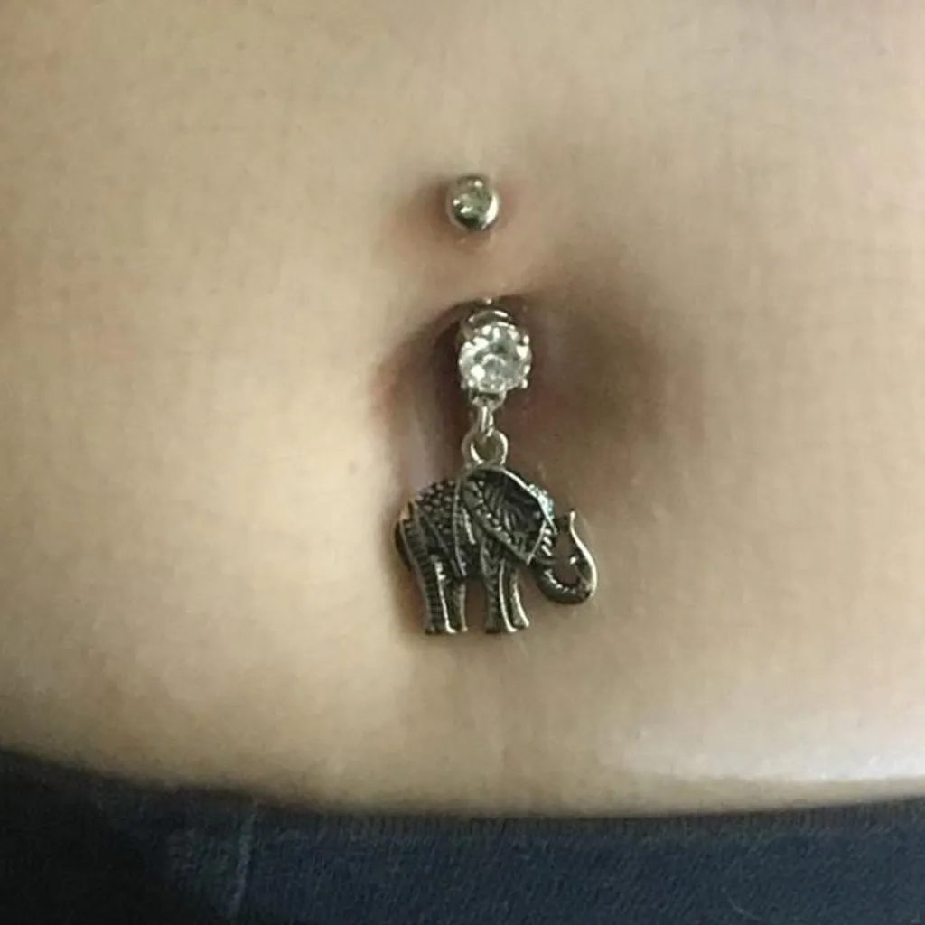 Bali Safari Elephant Belly Piercing Ring