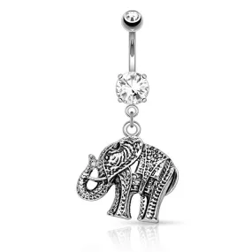 Bali Safari Elephant Belly Piercing Ring