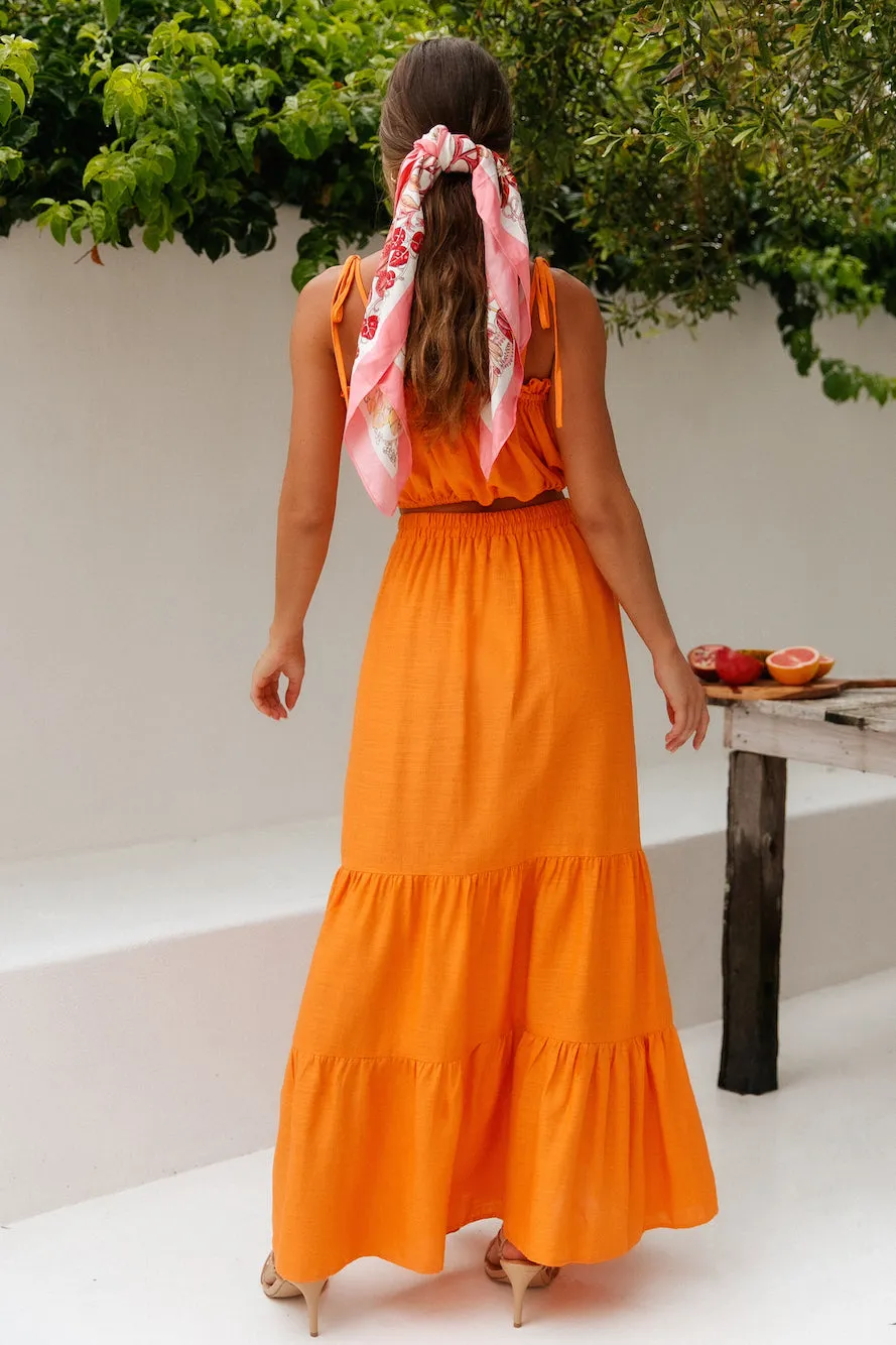 Ballina Maxi Skirt Orange