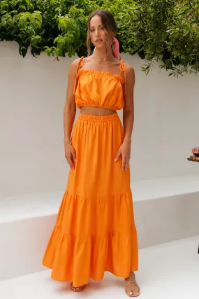 Ballina Maxi Skirt Orange