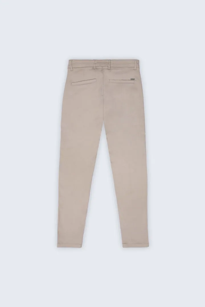 Beige Slim Fit Chino Pants