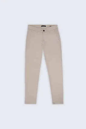 Beige Slim Fit Chino Pants