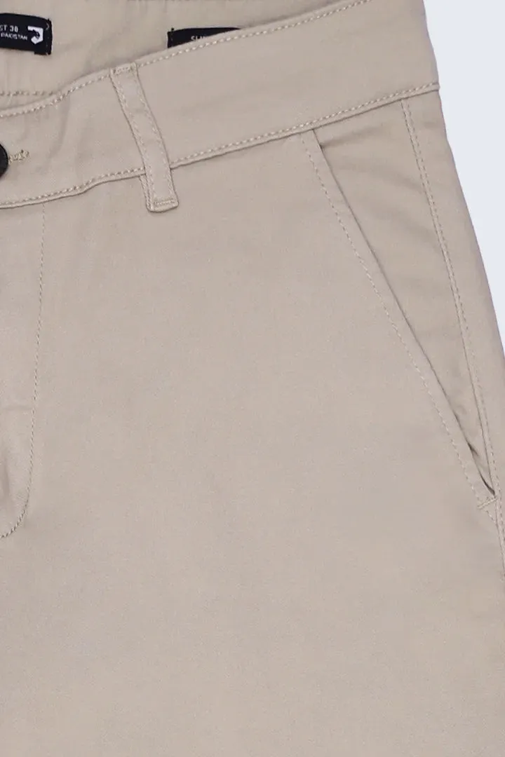 Beige Slim Fit Chino Pants