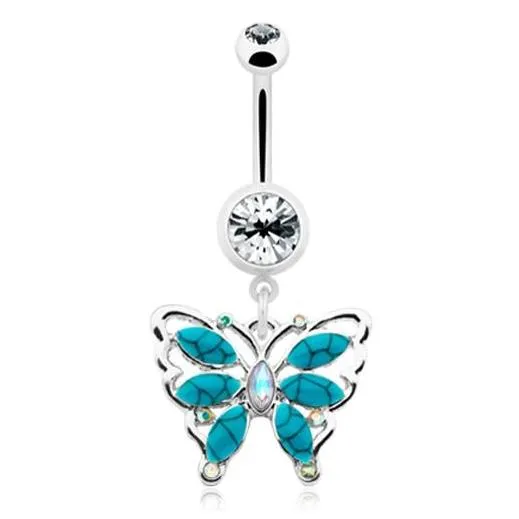 Bella Turquoise Flutter Belly Bar