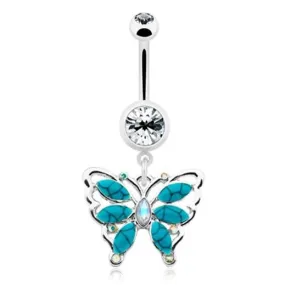 Bella Turquoise Flutter Belly Bar