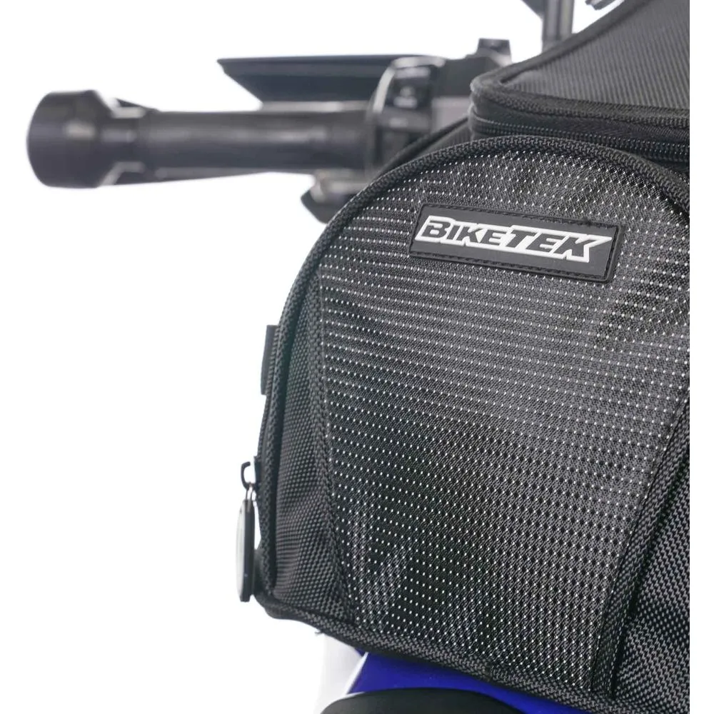 BikeTek Midi Magnetic Tank Bag With Flip Out Phone Pouch Black