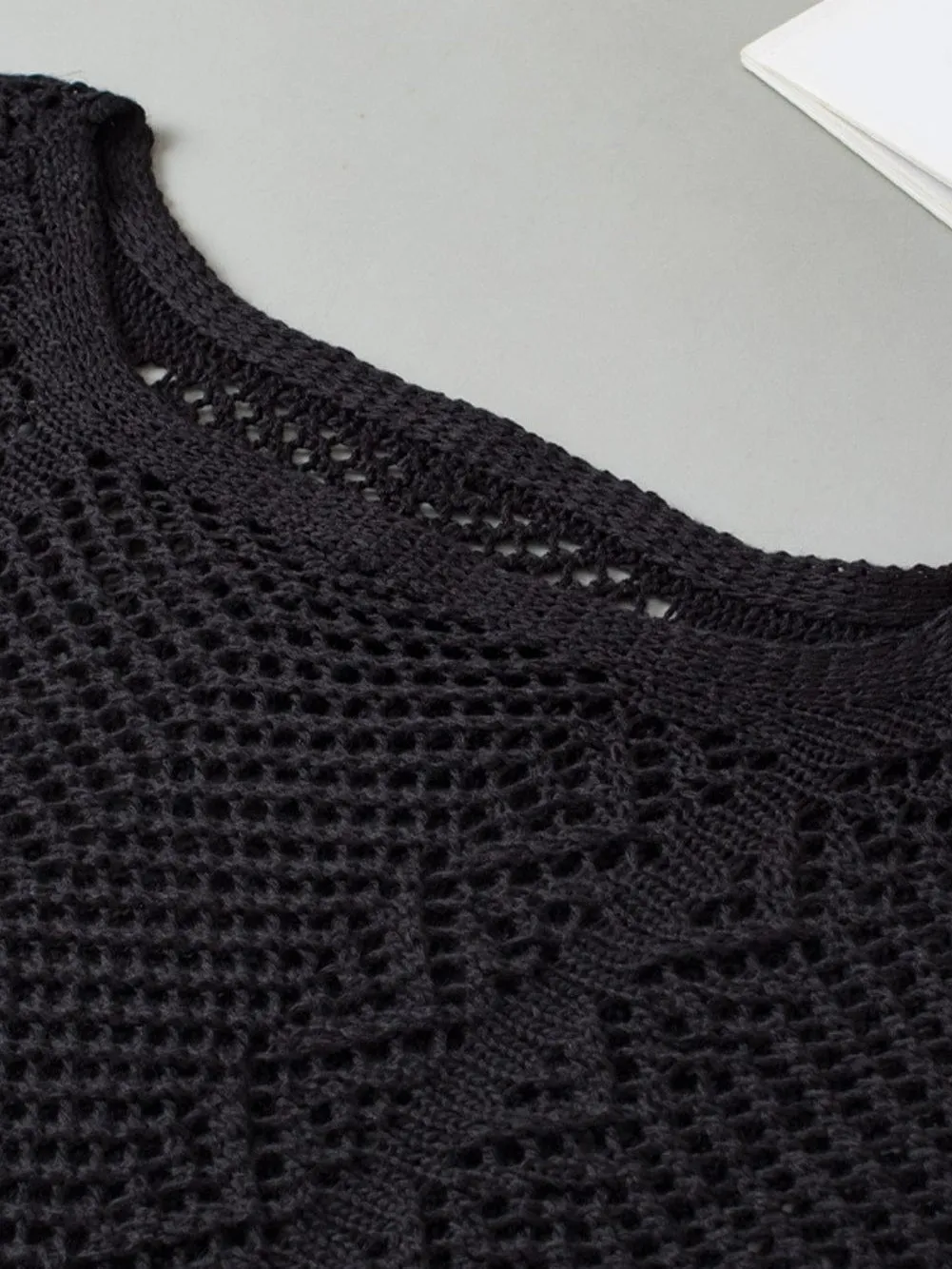 Black Crochet Top