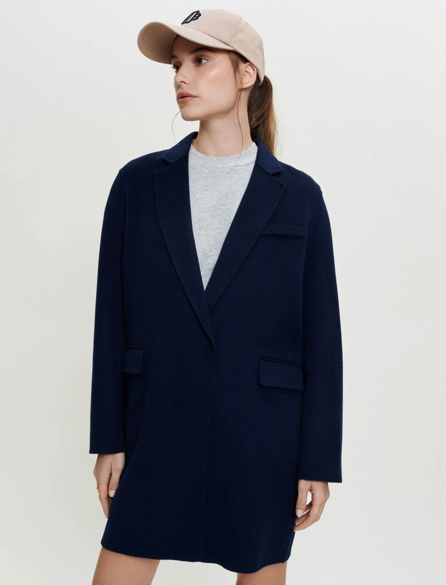 BLAZER-STYLE DOUBLE FACE COAT