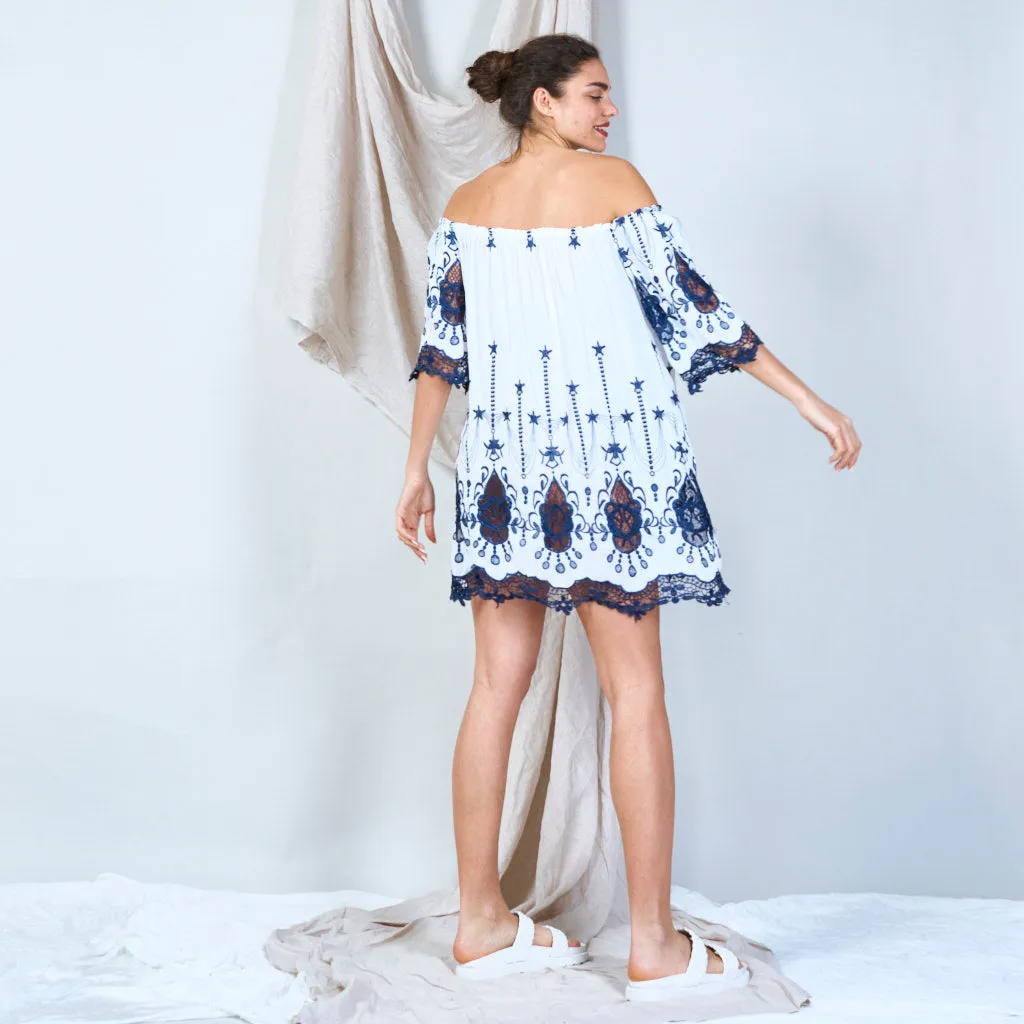 Bohemian breeze off-shoulder dress wholesale