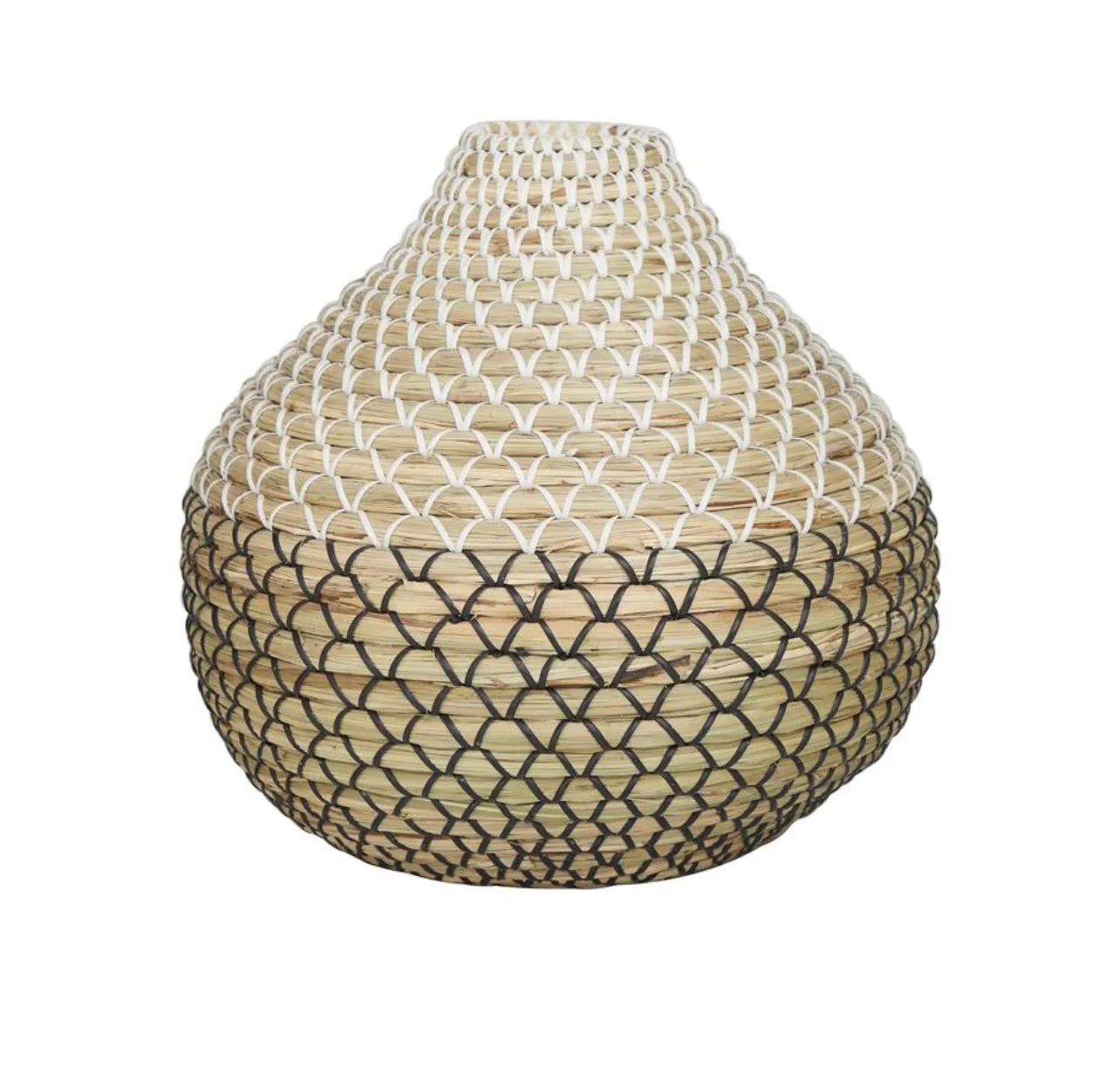 BROWN SEAGRASS HANDMADE WOVEN VASE