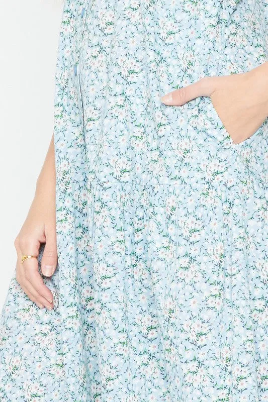 BUTTON TIER MIDI DRESS