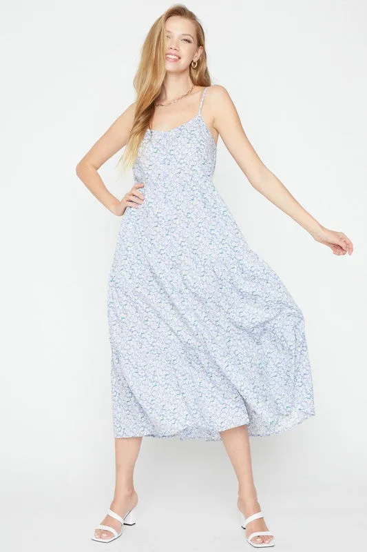 BUTTON TIER MIDI DRESS