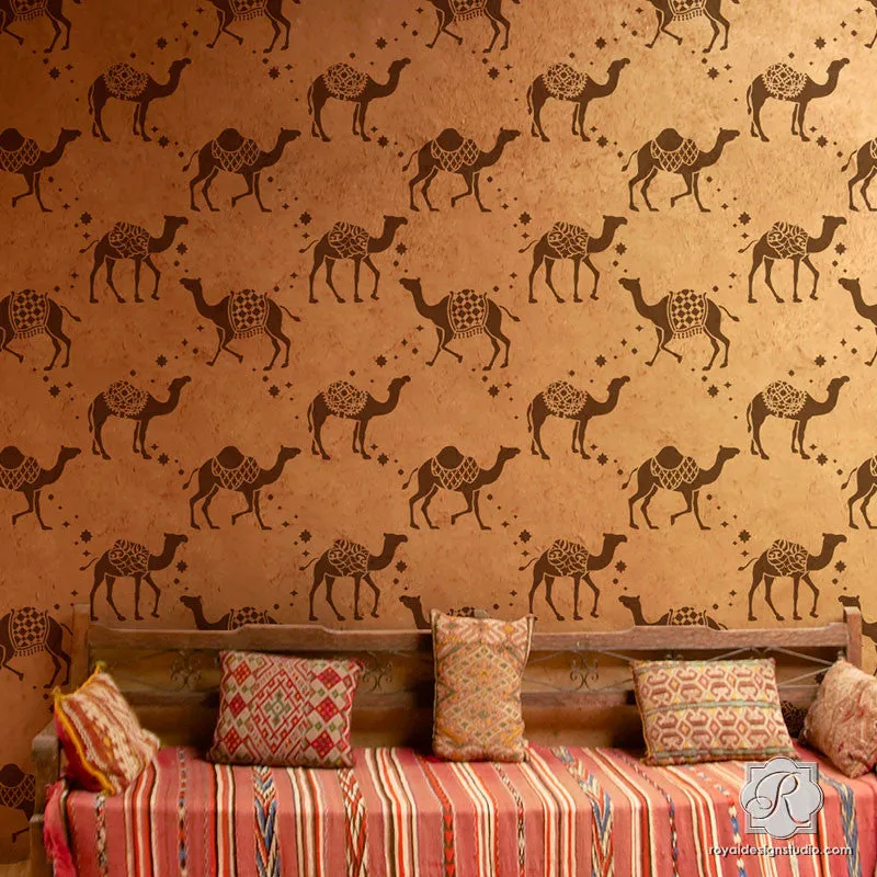 Camel Safari Wall Stencil