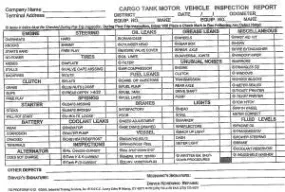 CARGO TANK MOTOR VEHICLE INSPECTION BOOKLET WAS $7.91 NOW $4.50 - CLEARANCE