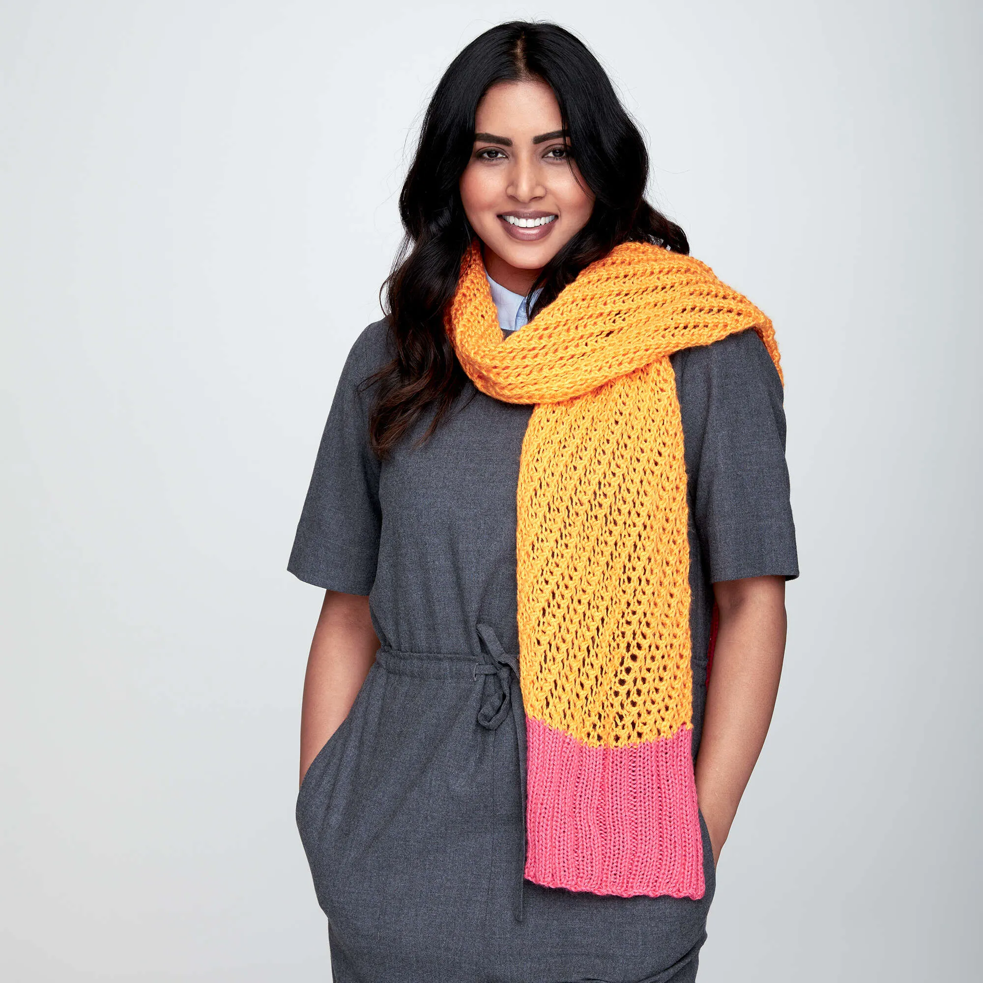 Caron Surprise Ending Knit Scarf