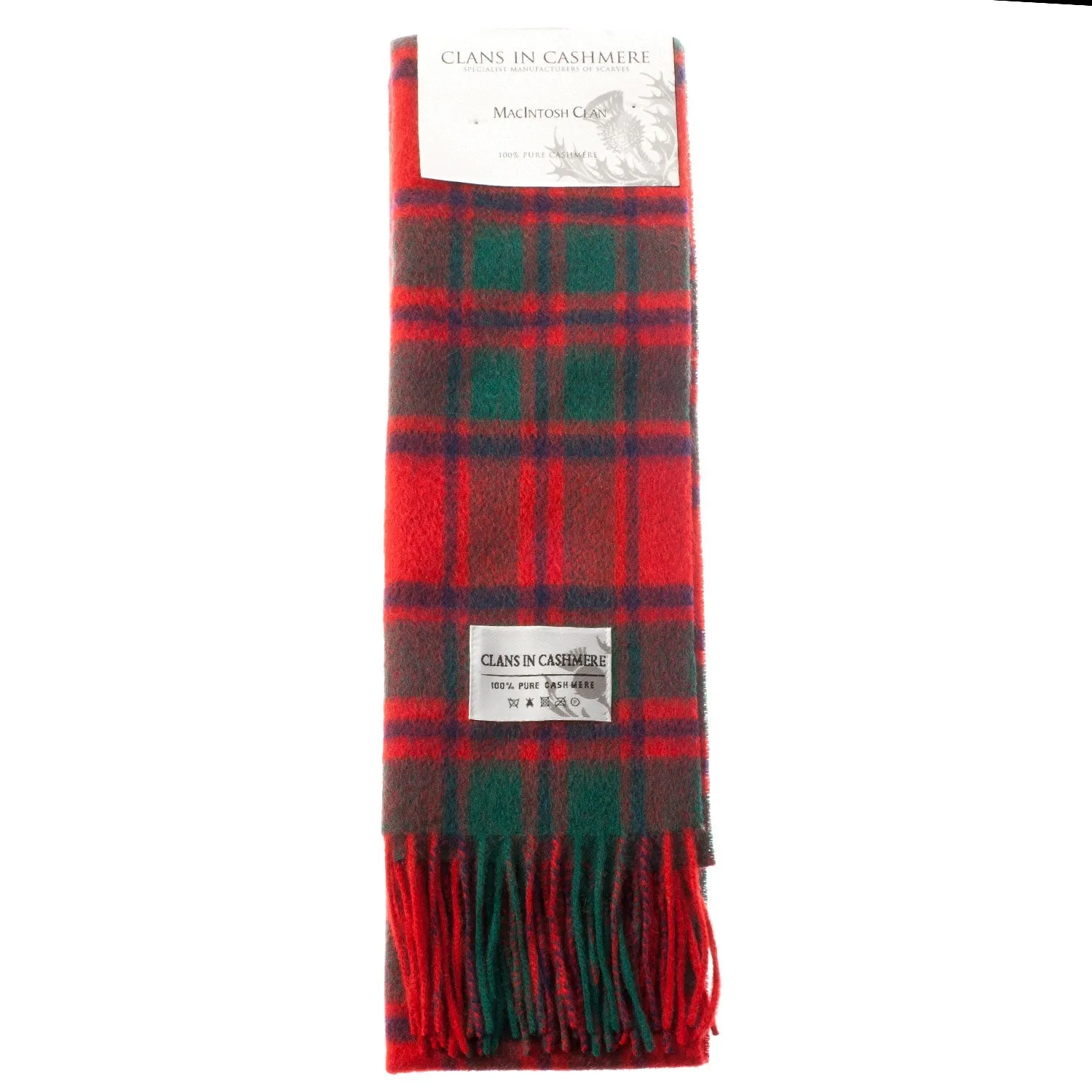 Cashmere Scottish Tartan Clan Scarf  Macintosh Clan