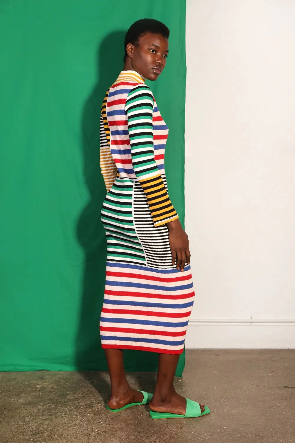 Cecil Dress (Multi Stripe)