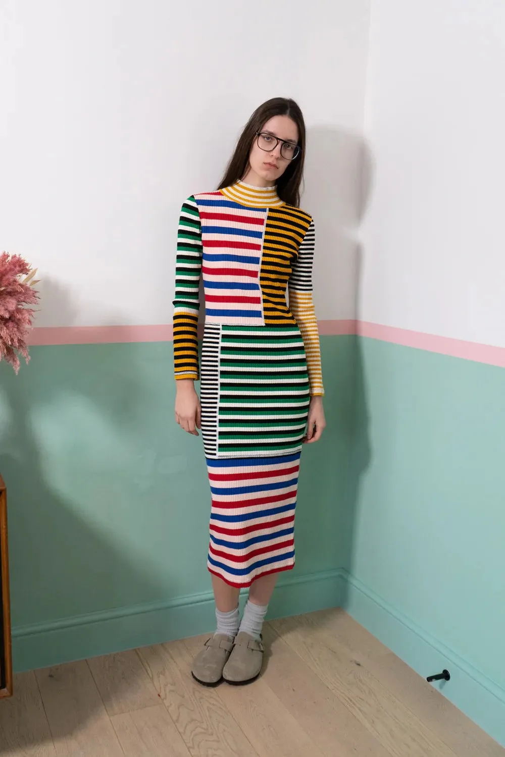 Cecil Dress (Multi Stripe)