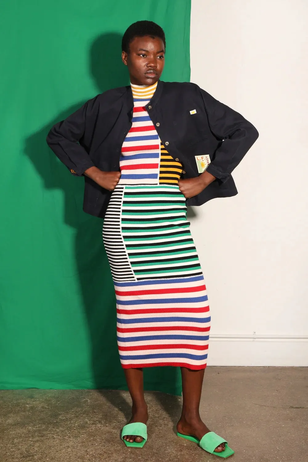 Cecil Dress (Multi Stripe)