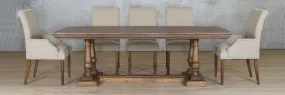 Charlotte Fluted Wood Top & Baron 8 Seater Dining Set