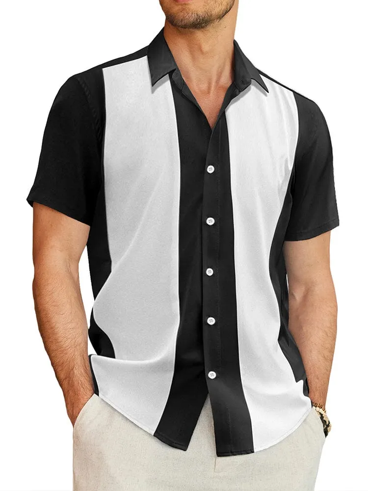 Contrast Stripe Bowling Shirt (US Only)