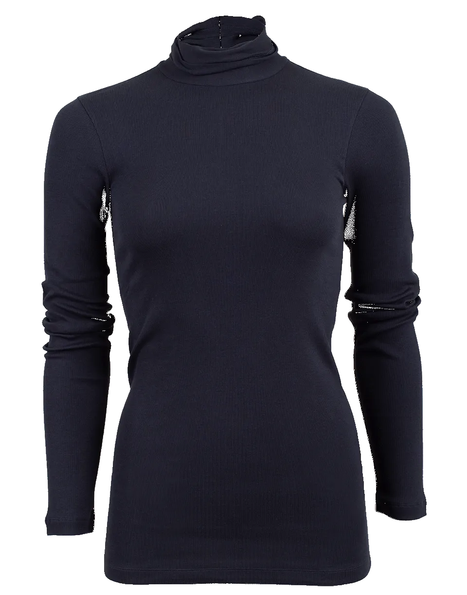 Cotton Ribbed Turtleneck