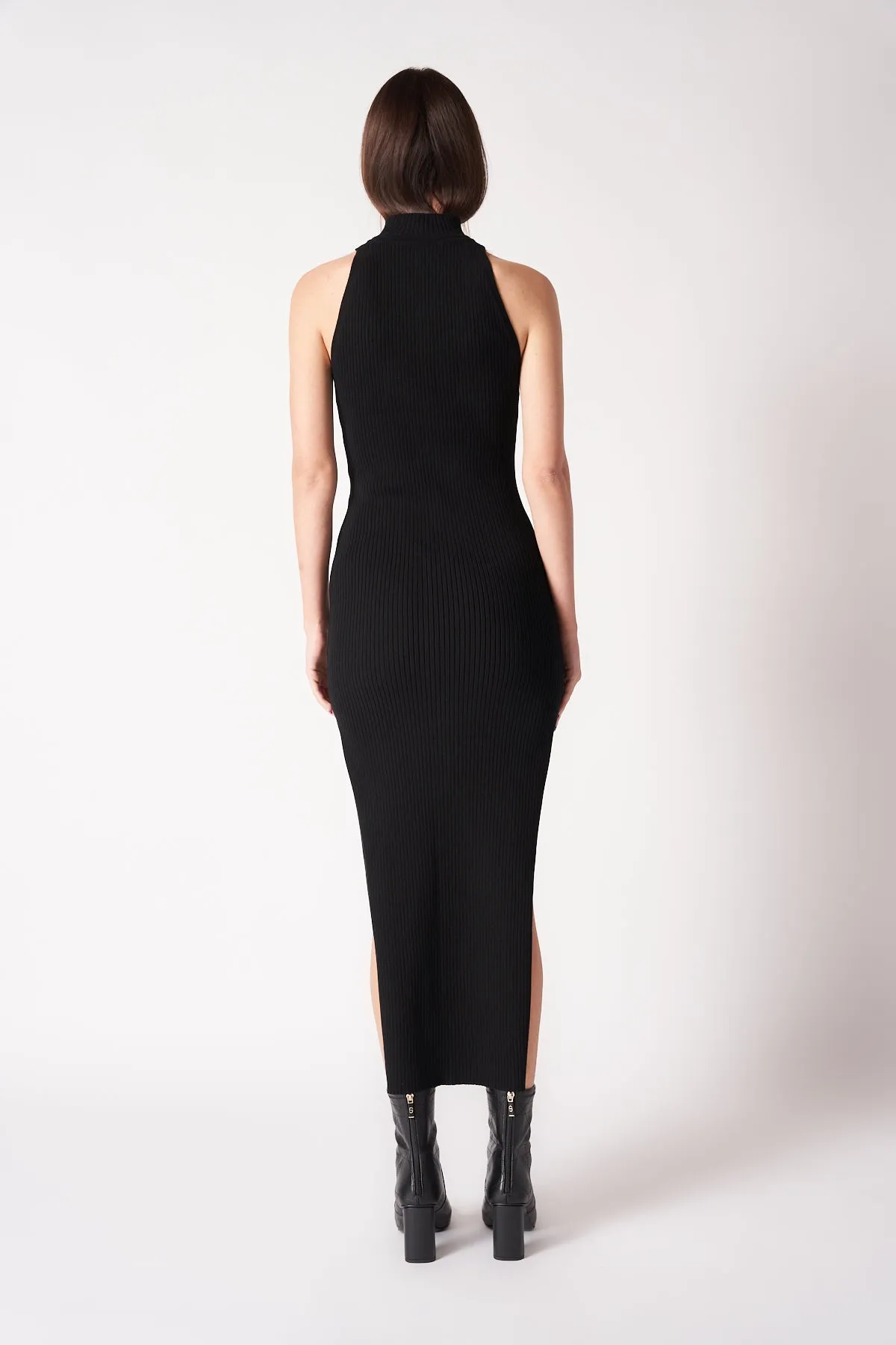 COURRÈGES | RIB DIAMOND NECK DRESS