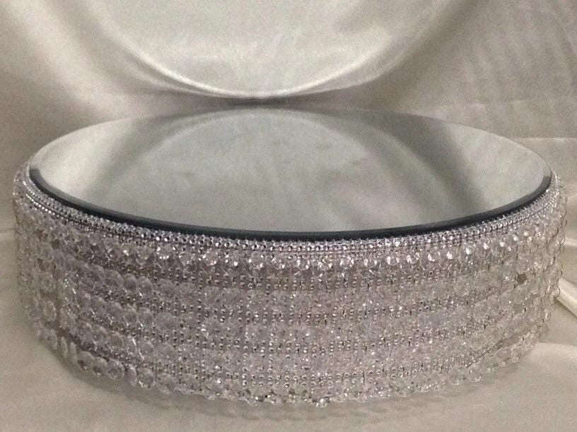 Crystal cake stand Crystal Rhinestone cake stand forwedding cake display REAL RHINESTONE by Crystal wedding uk