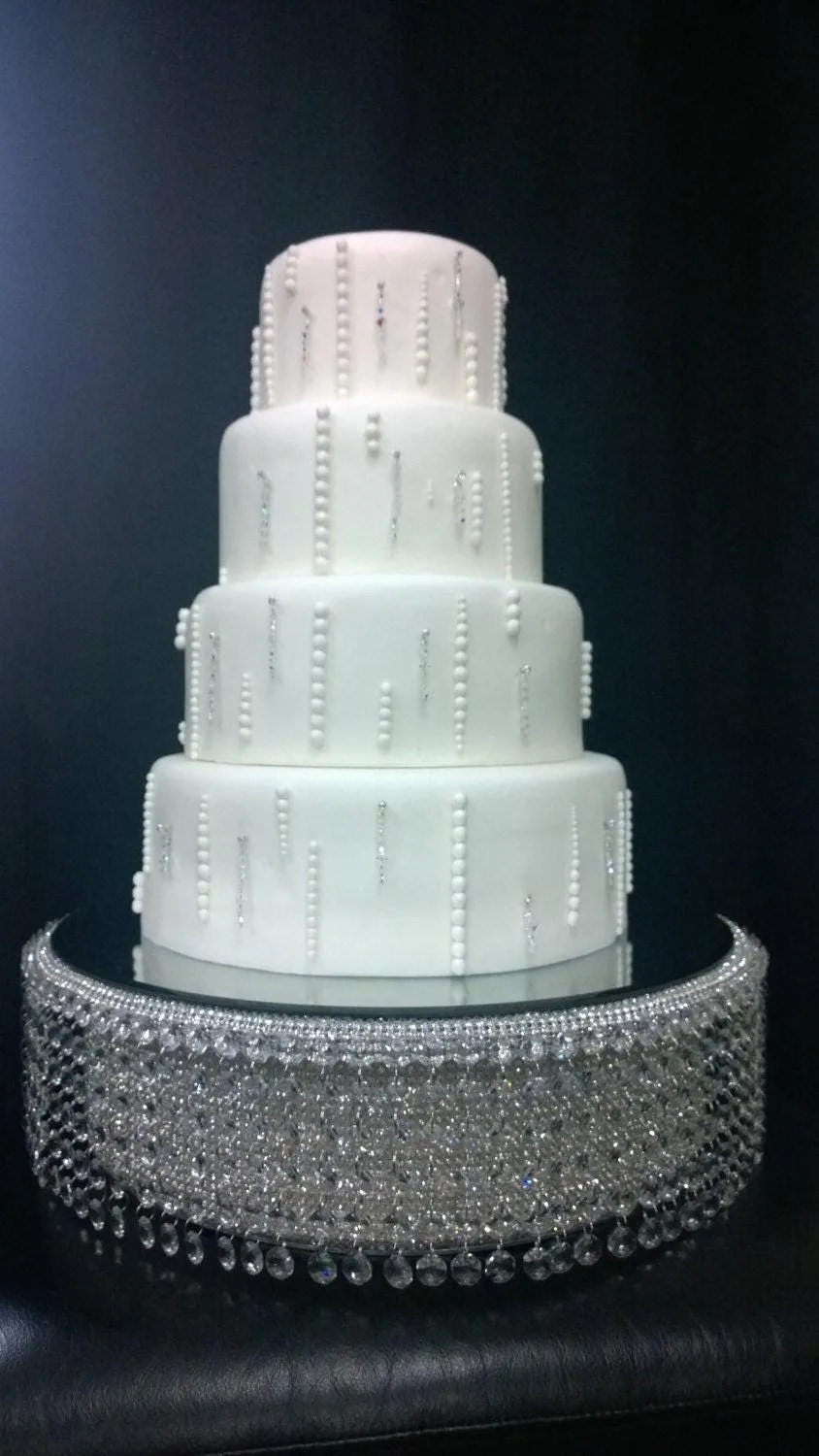 Crystal cake stand Crystal Rhinestone cake stand forwedding cake display REAL RHINESTONE by Crystal wedding uk