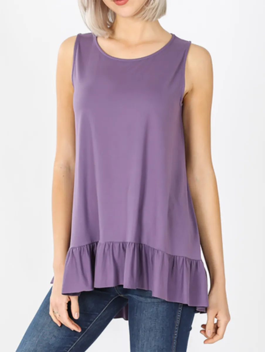 Curvy Feeling Flirty Ruffle Tank