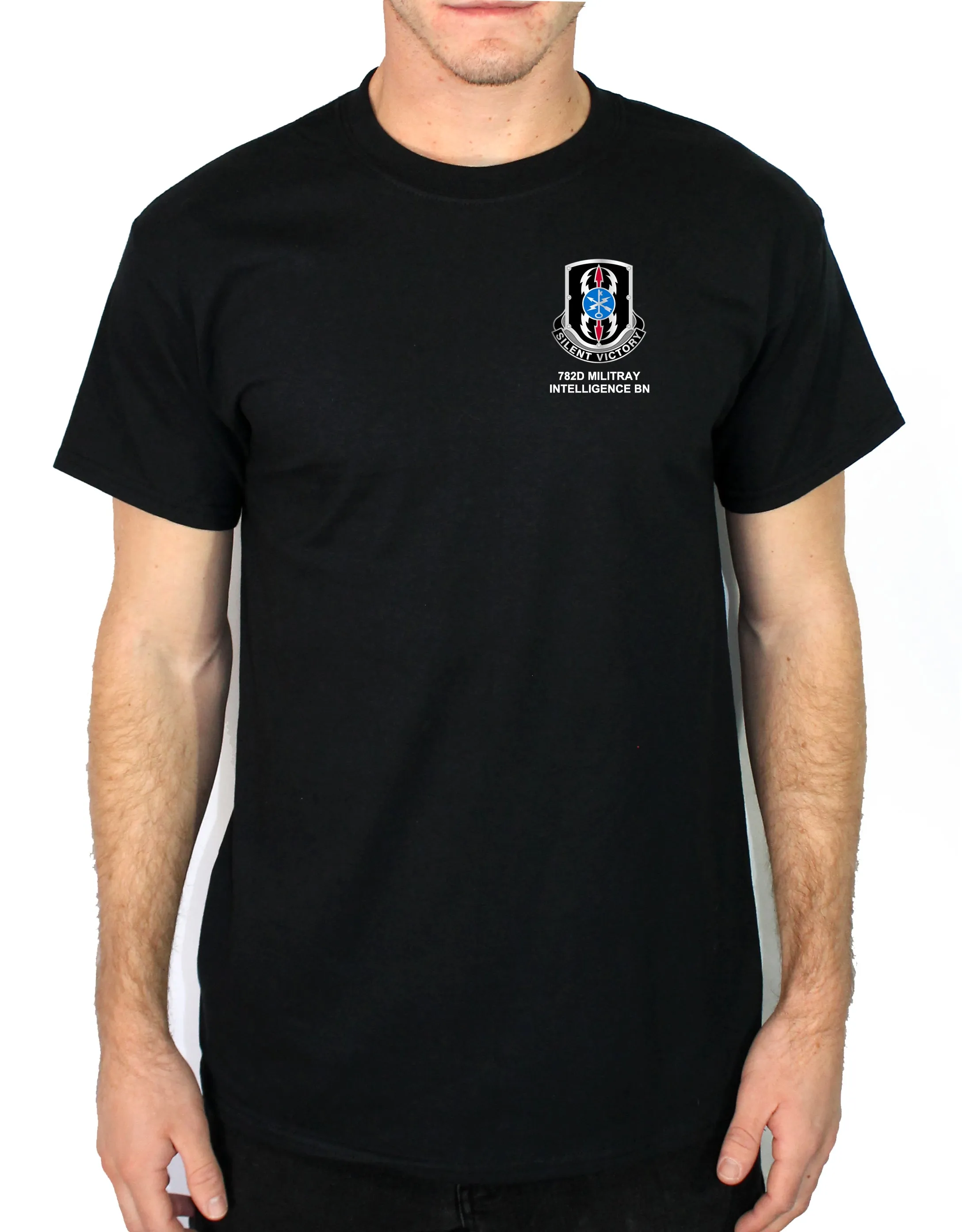 Cyber 50-50 Blend Black Unisex PT Short Sleeve Shirt. Approved for PT