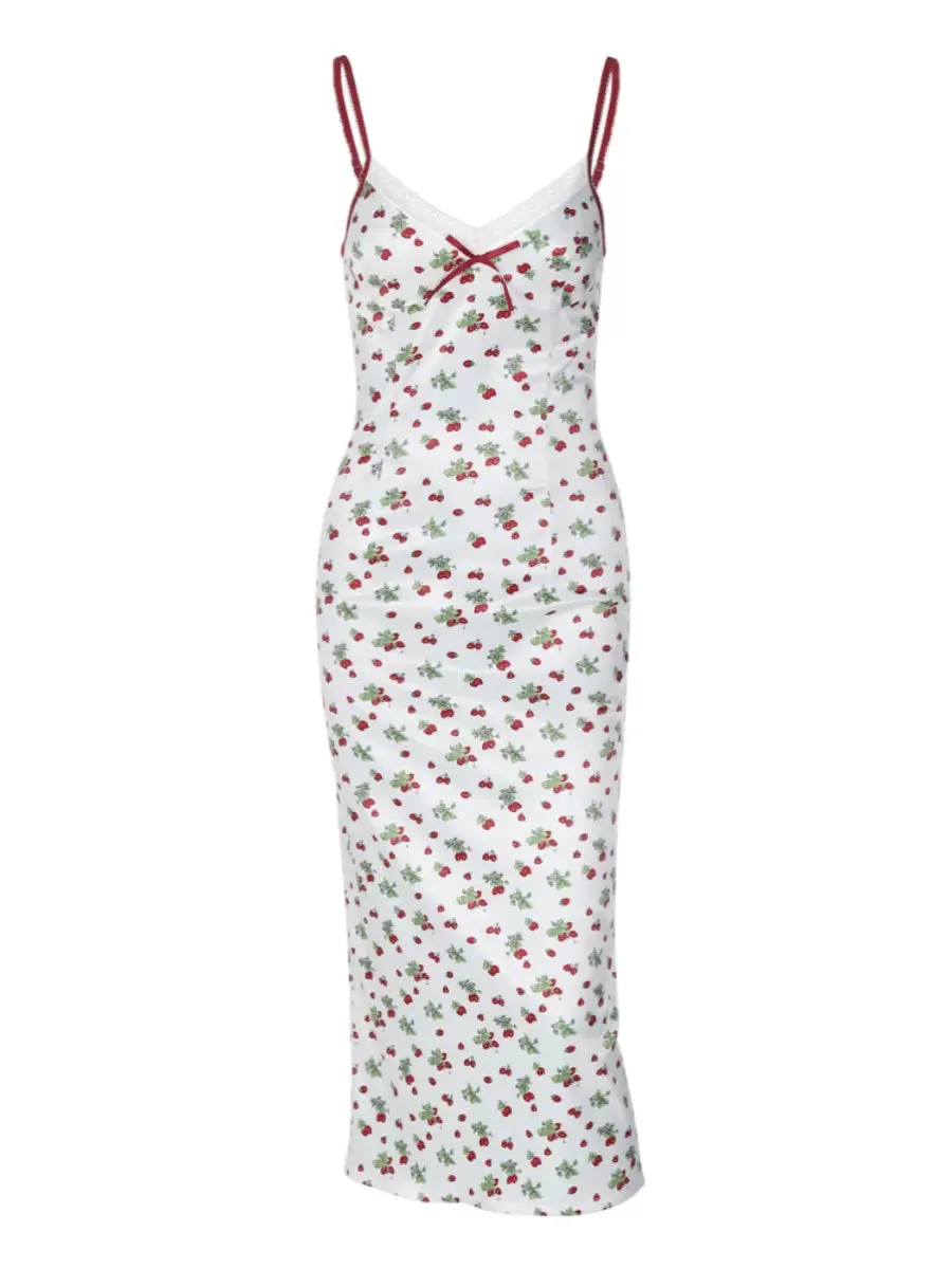 Darely Cherry Print Maxi Dress