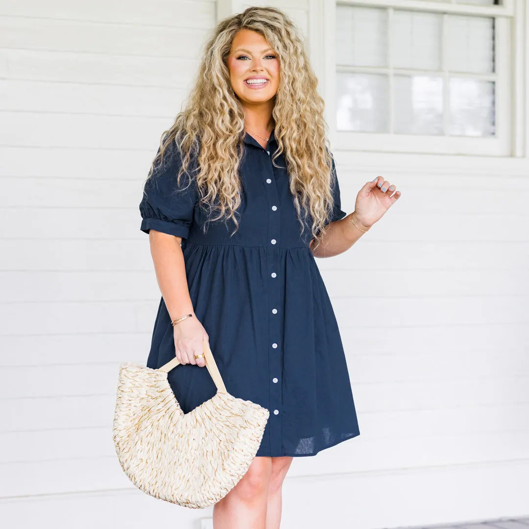 Destined To Impress Dress, Navy