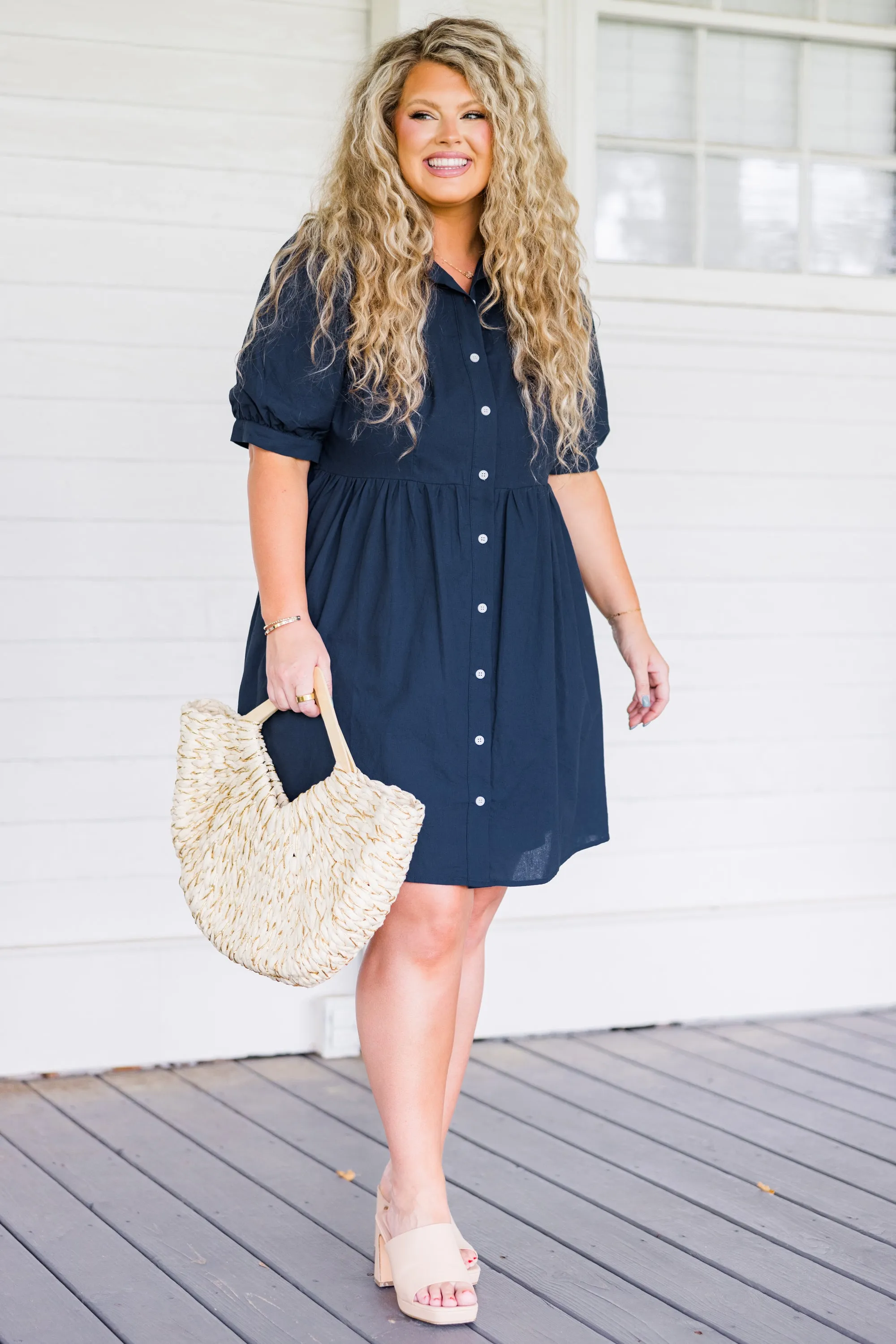 Destined To Impress Dress, Navy