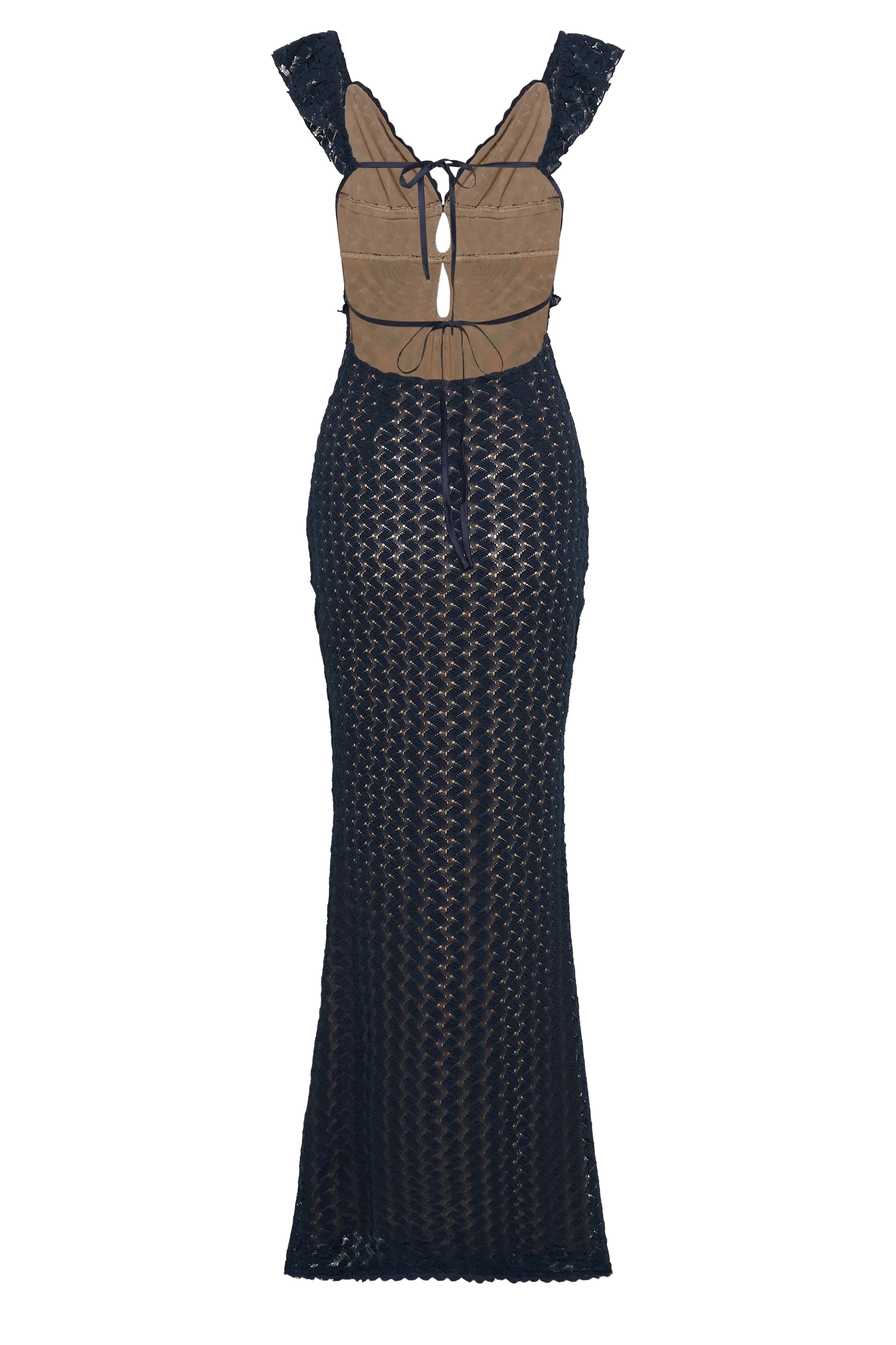 Ezra Lace Maxi Dress - Navy