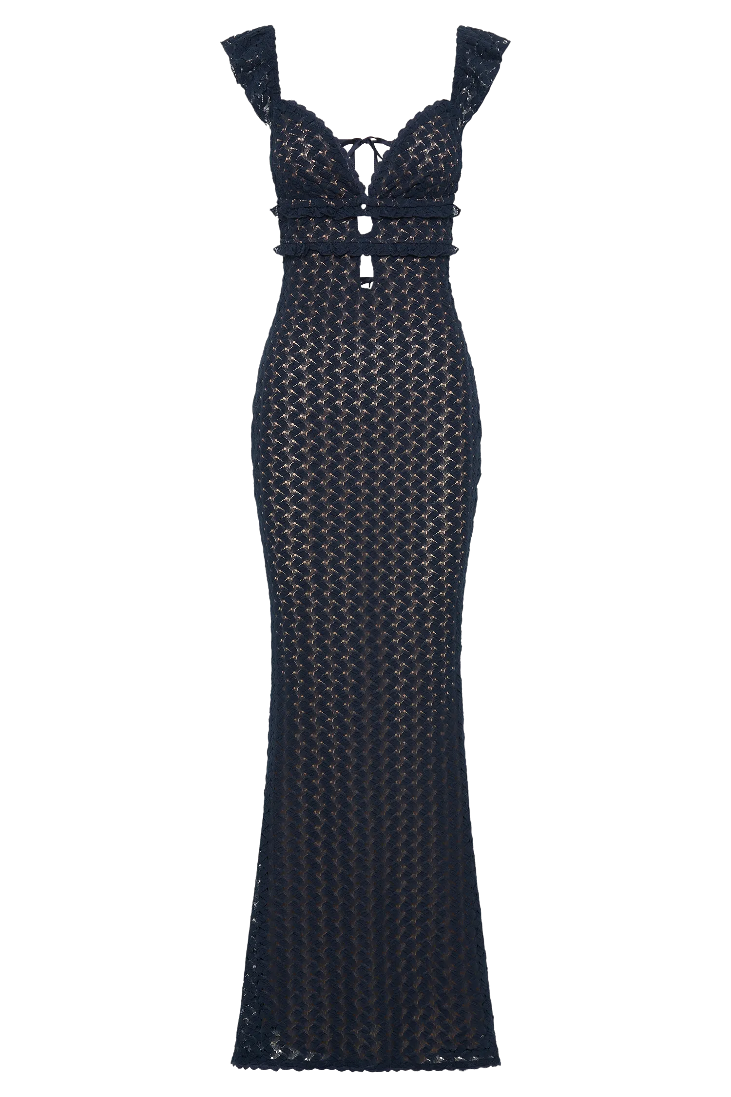 Ezra Lace Maxi Dress - Navy